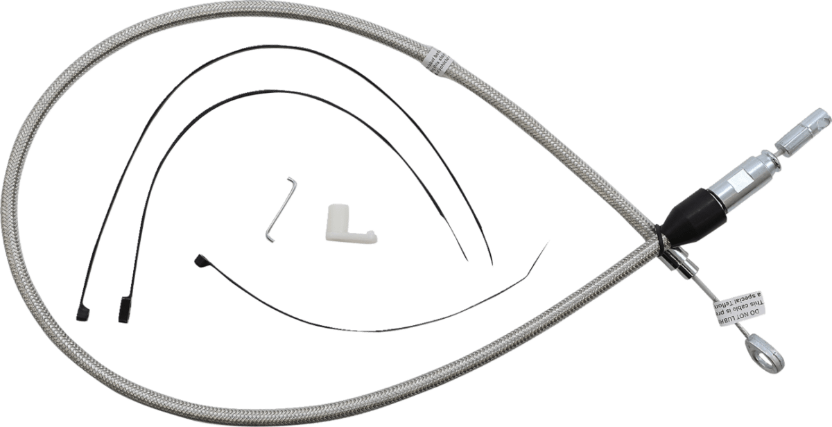 Polished Stainless Quick Connect Upper Clutch Cable