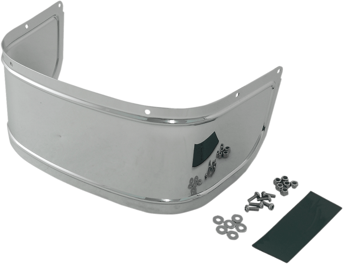 Chrome Plated Steel Front Fender Skirt — Smooth