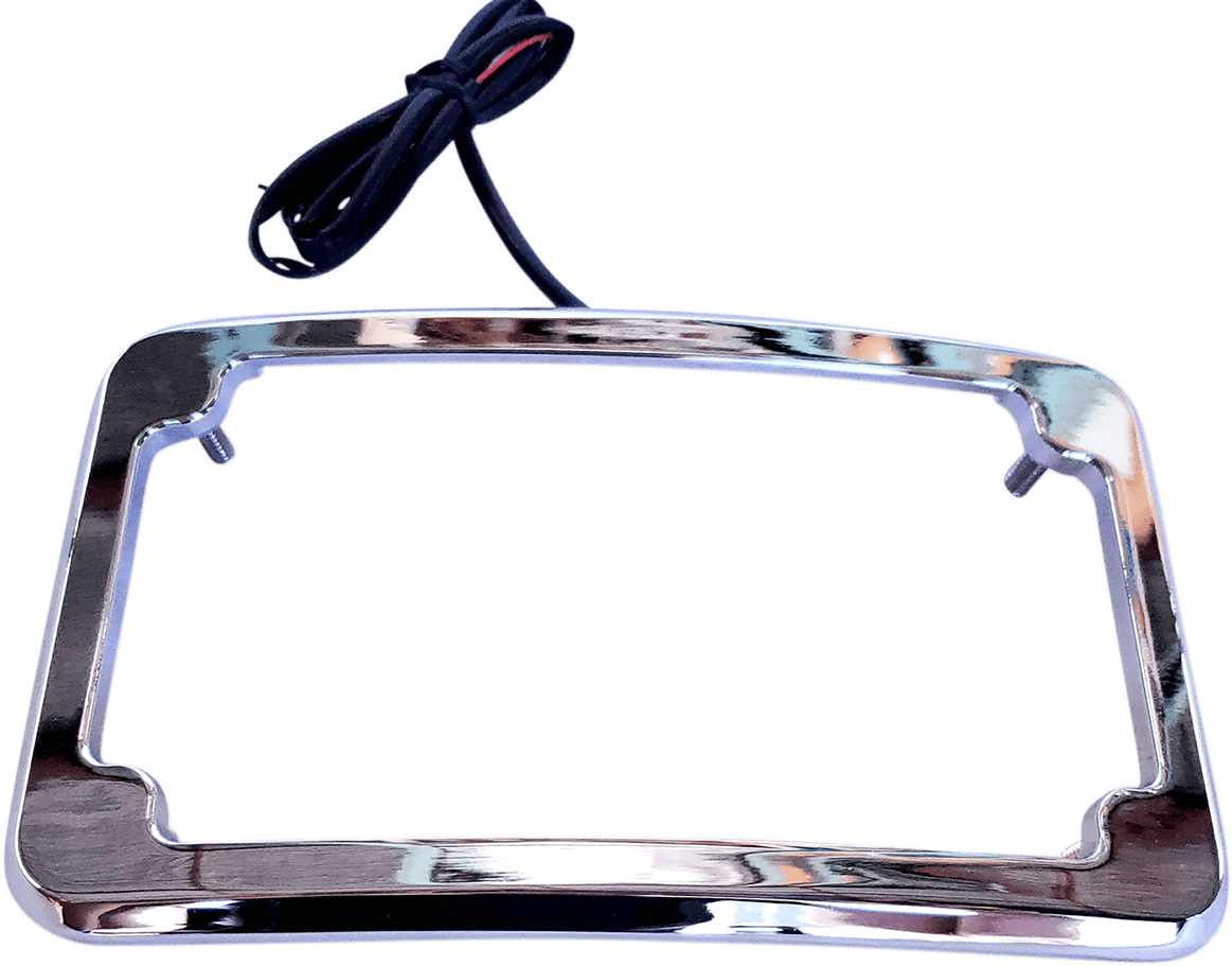 Beveled License Plate with Lights