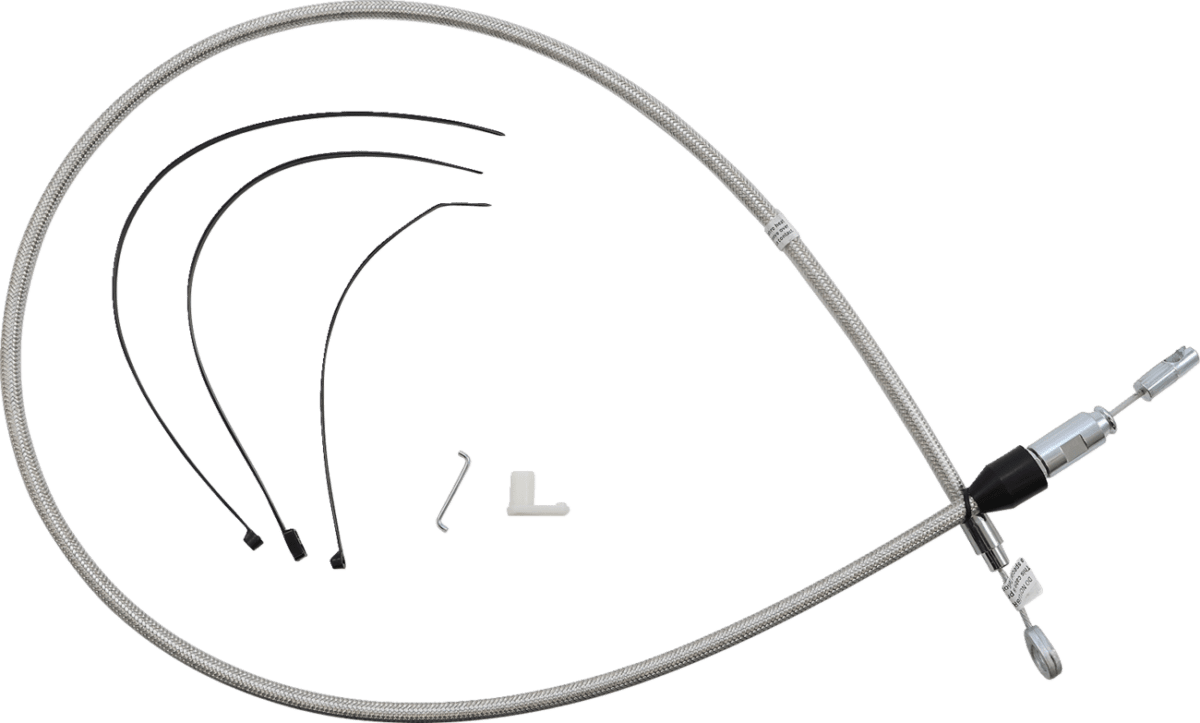 Polished Stainless Quick Connect Upper Clutch Cable