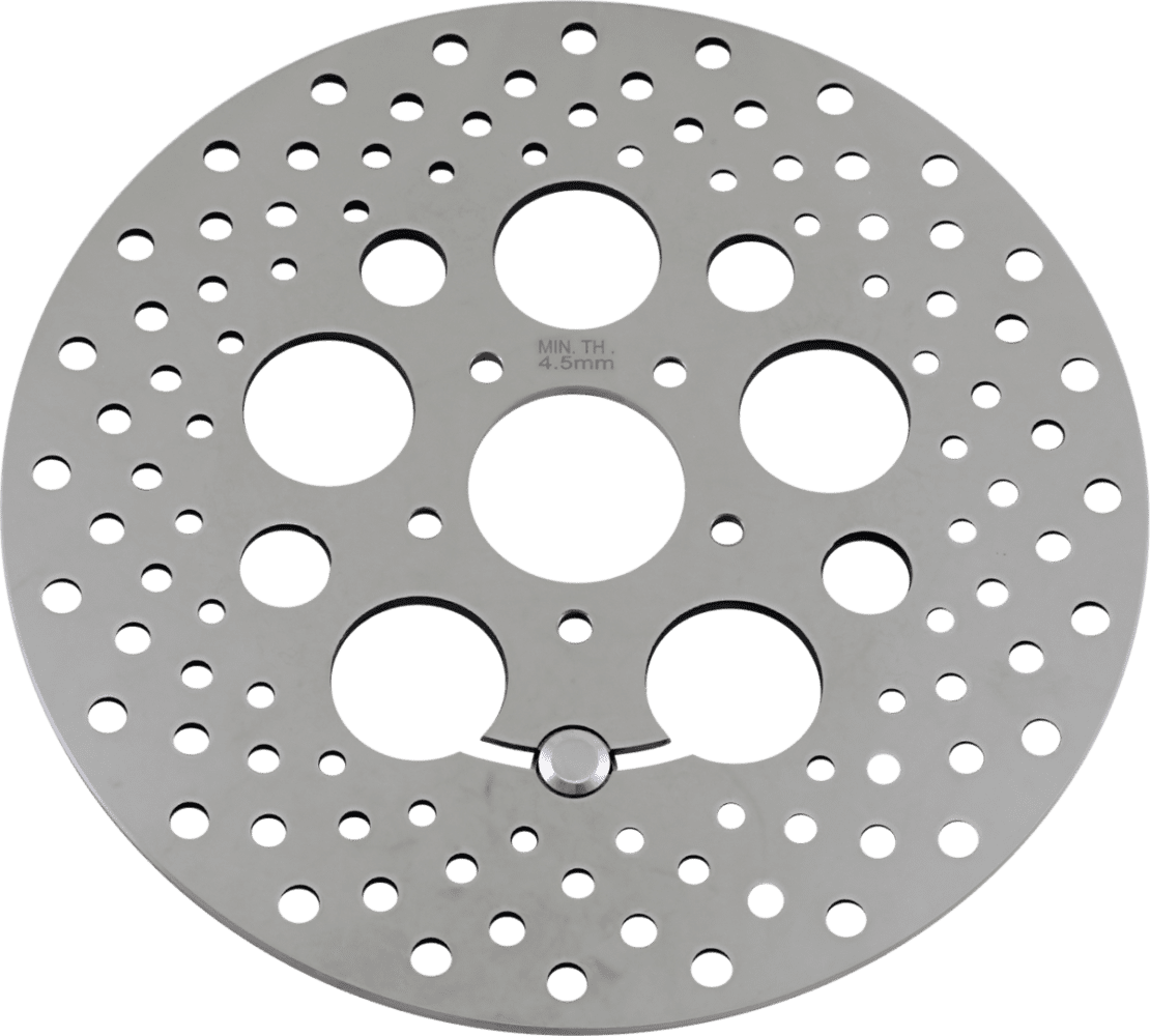 Polished Stainless Steel Drilled Brake Rotor