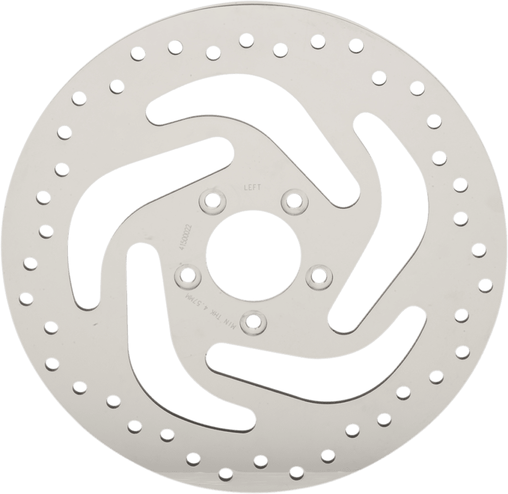 Polished Stainless Steel Drilled Brake Rotor