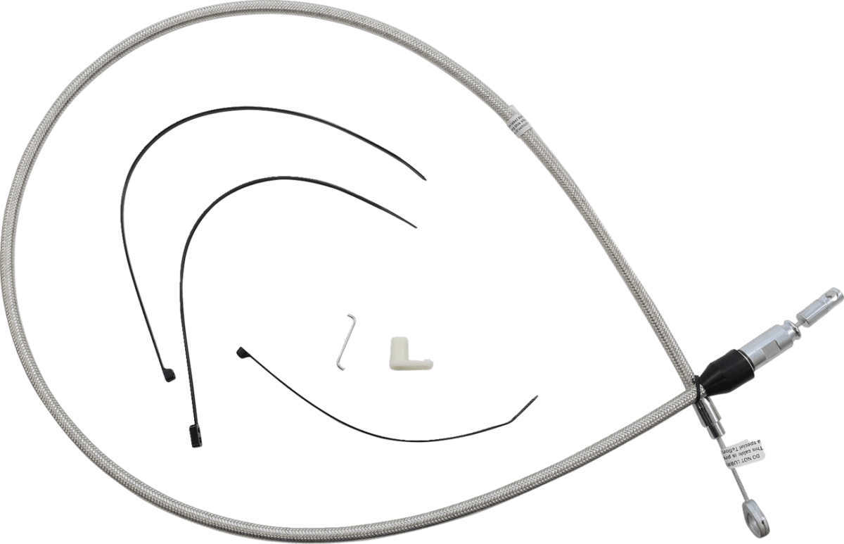 Polished Stainless Quick Connect Upper Clutch Cable