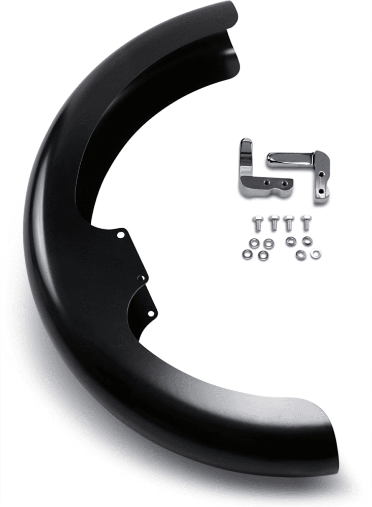 Hugger Front Fender with Mounting Blocks for Softail/Dyna