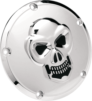 Chrome 3-D Skull Derby Cover