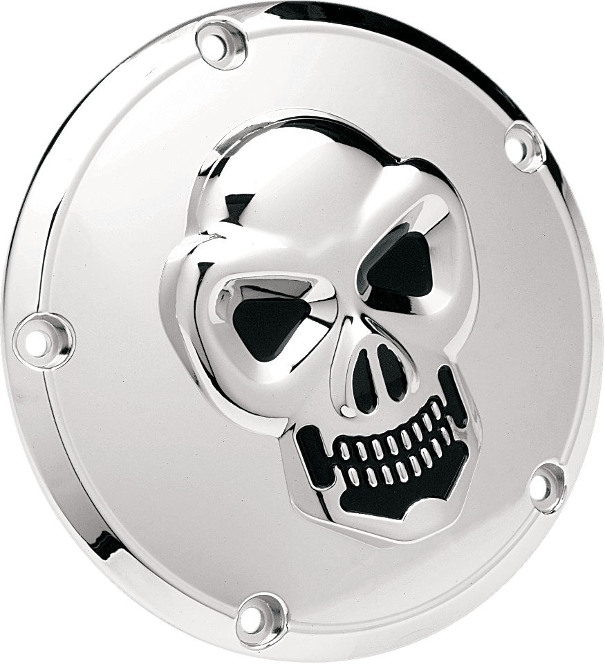 Chrome 3-D Skull Derby Cover