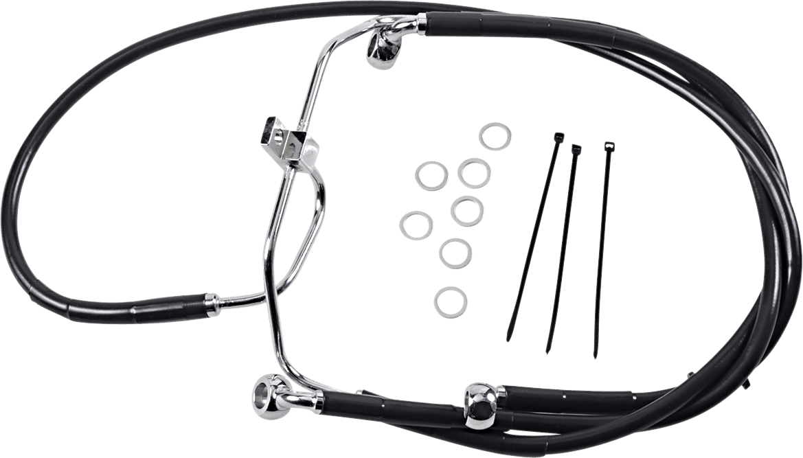 Extended Length Black Vinyl Brake Line Kit