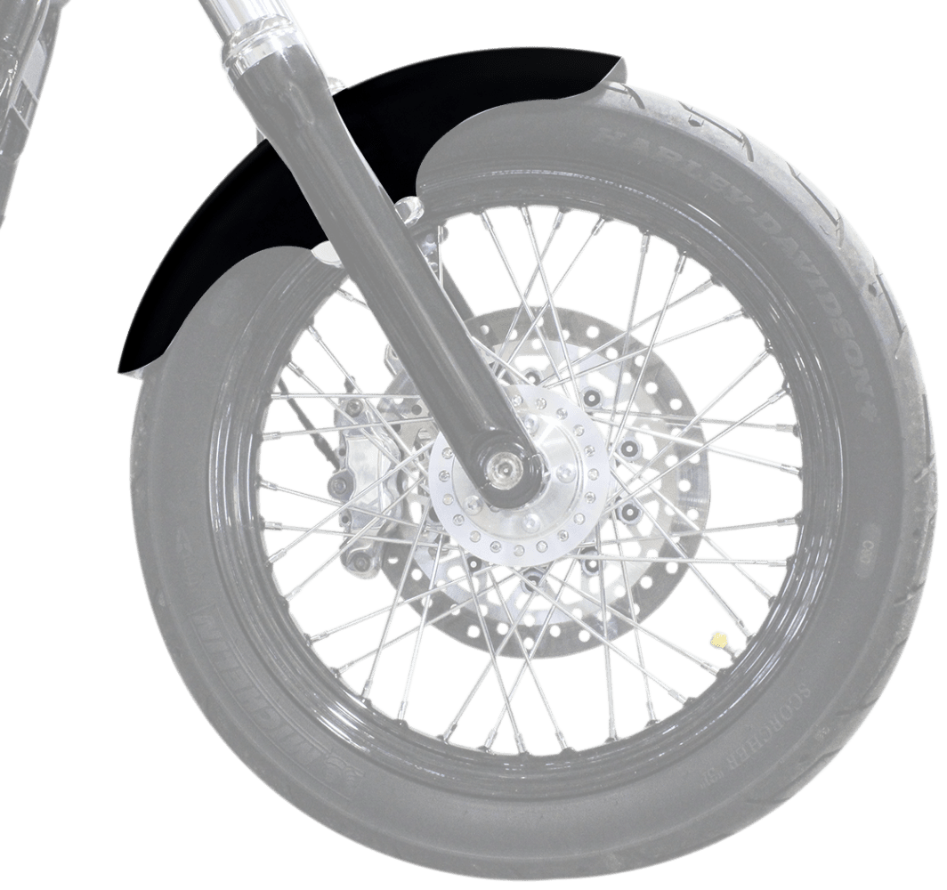 Hugger Front Fender with Mounting Blocks for Softail/Dyna