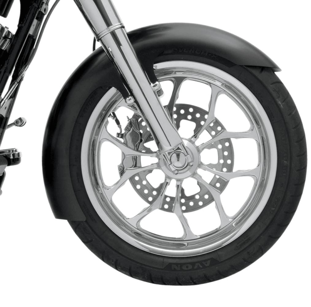 Hugger Front Fender with Mounting Blocks for Softail/Dyna