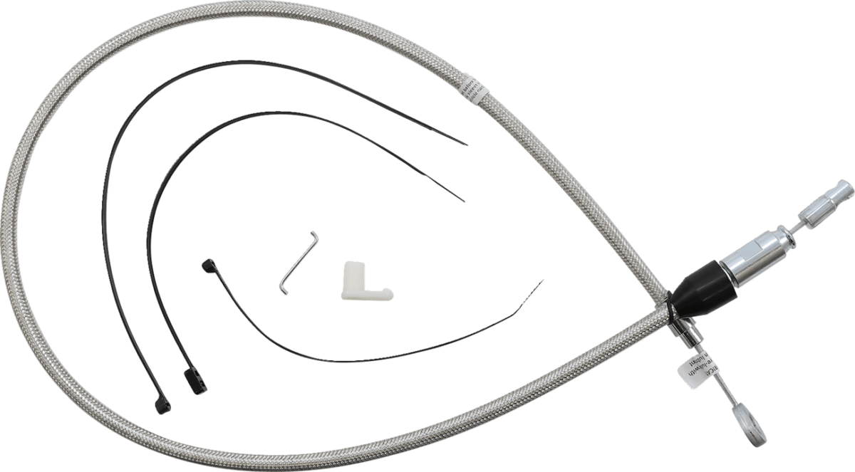 Polished Stainless Quick Connect Upper Clutch Cable