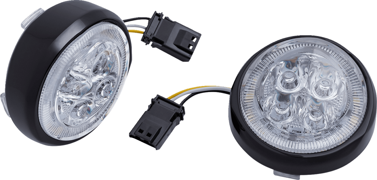 LED Lighted Fang® Front Signal Light Inserts with Bezel