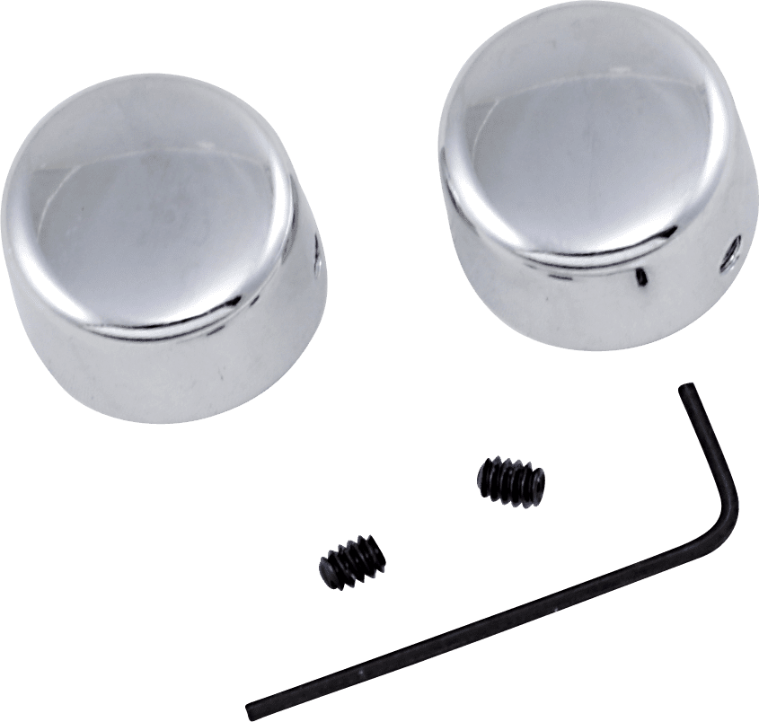 Chrome Handlebar Riser Bolt Caps