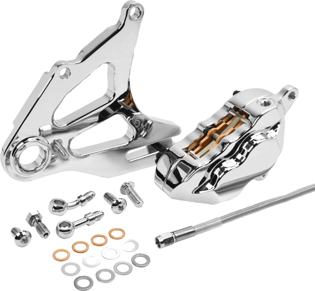 Rear Piston Caliper & Mounting Bracket