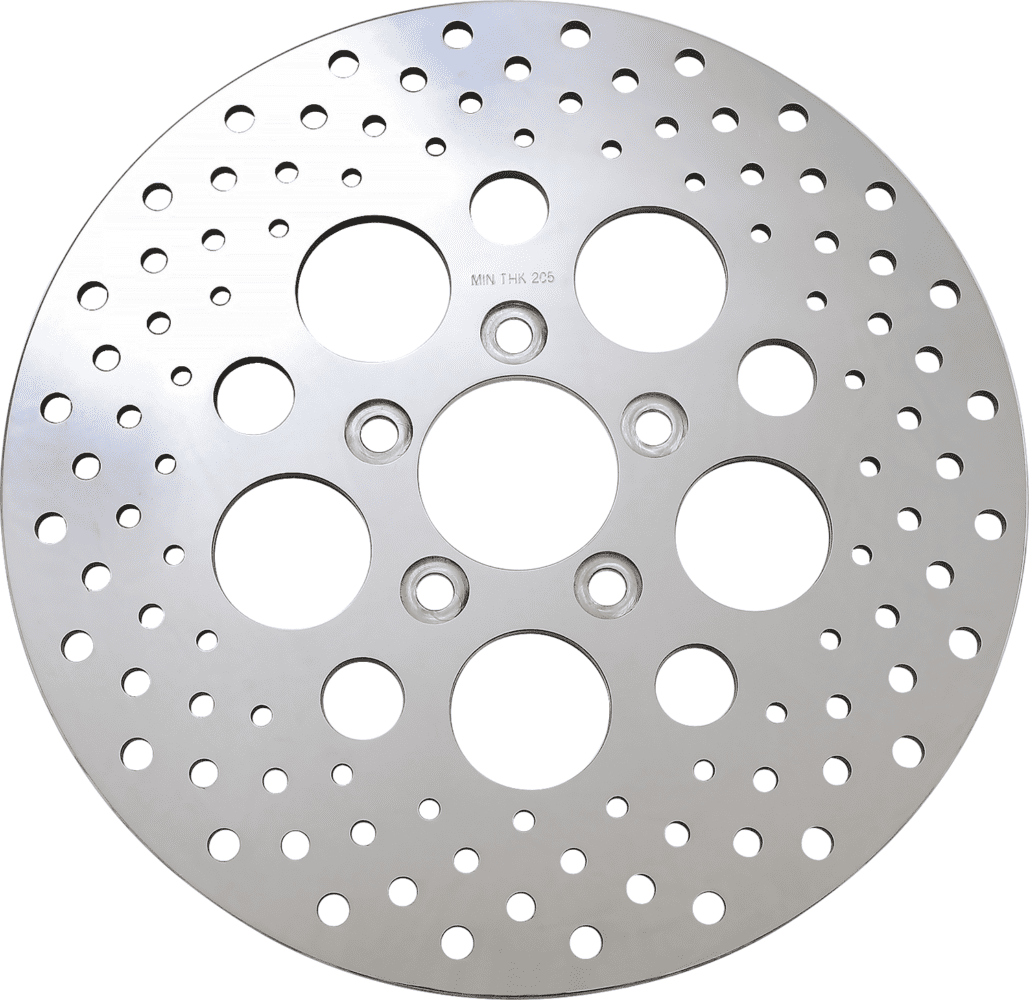 Polished Stainless Steel Drilled Brake Rotor