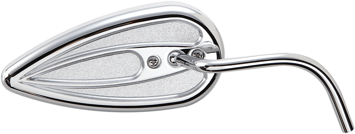 Teardrop Mirror with Steel Stem