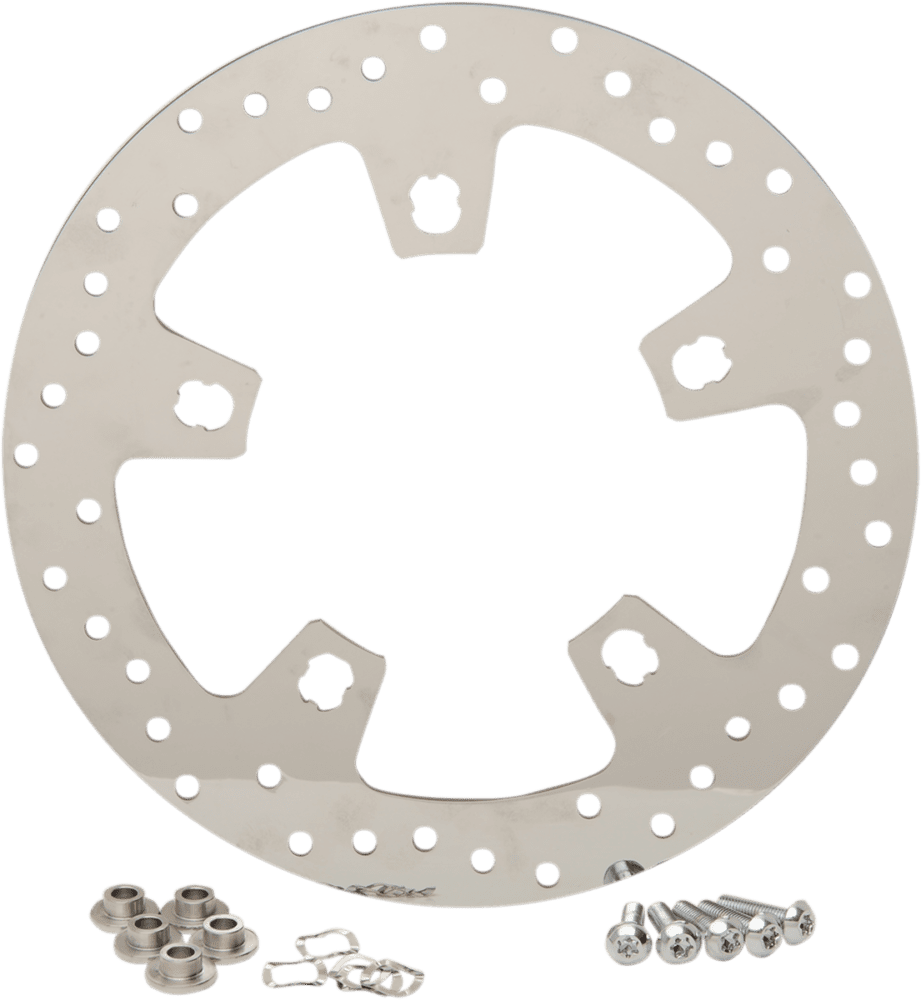 Polished Stainless Steel Drilled Brake Rotor