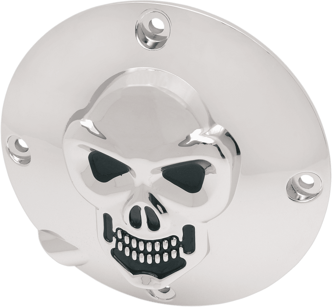 Chrome 3-D Skull Derby Cover