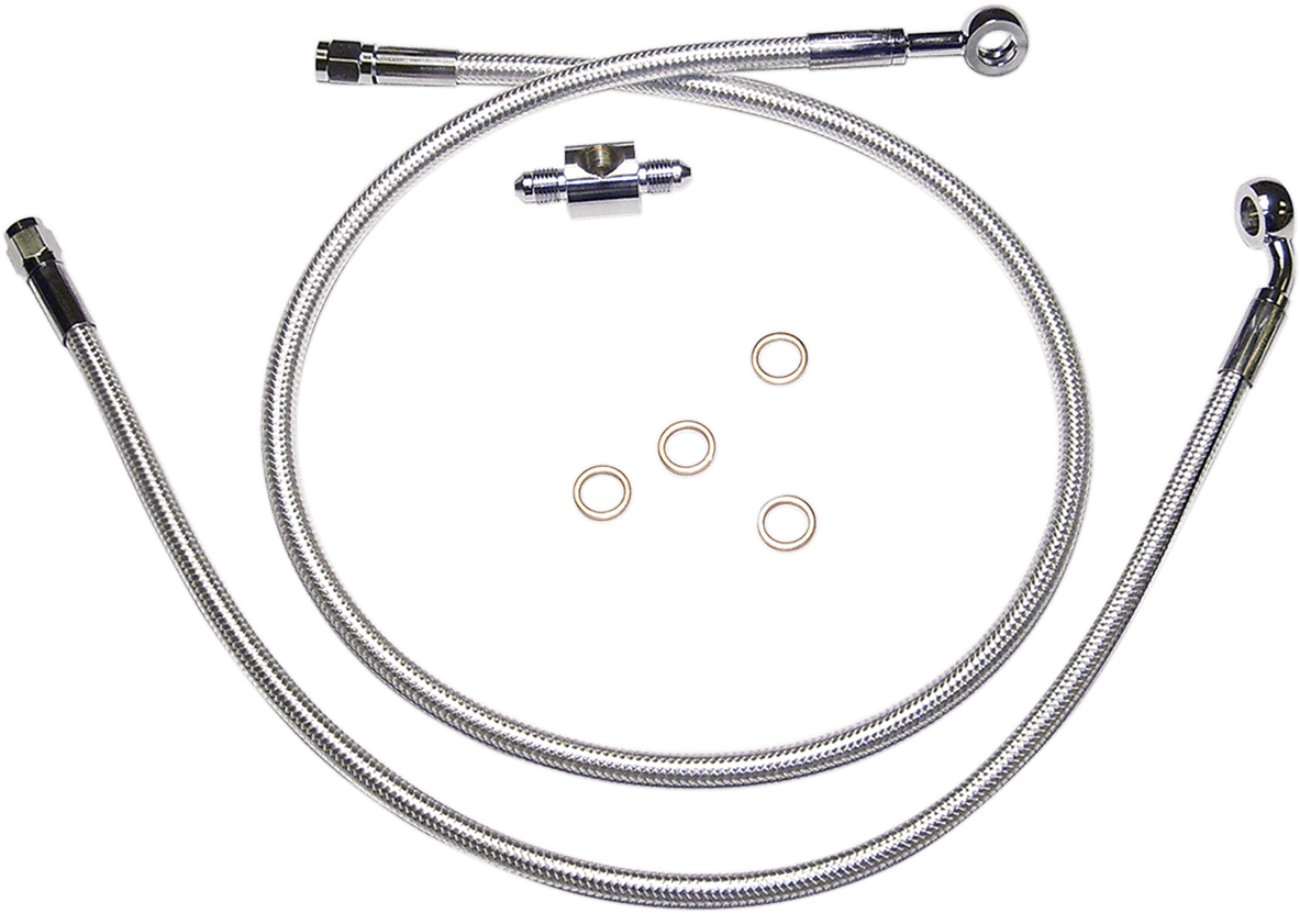Braided DOT Rear Brake Line Kit