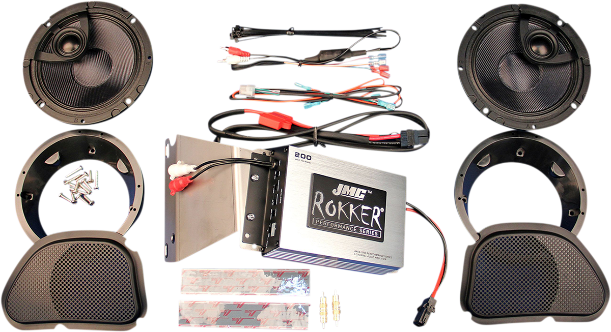 JMC ROKKER® 200W 2-Channel Amplifier and Speaker Kit