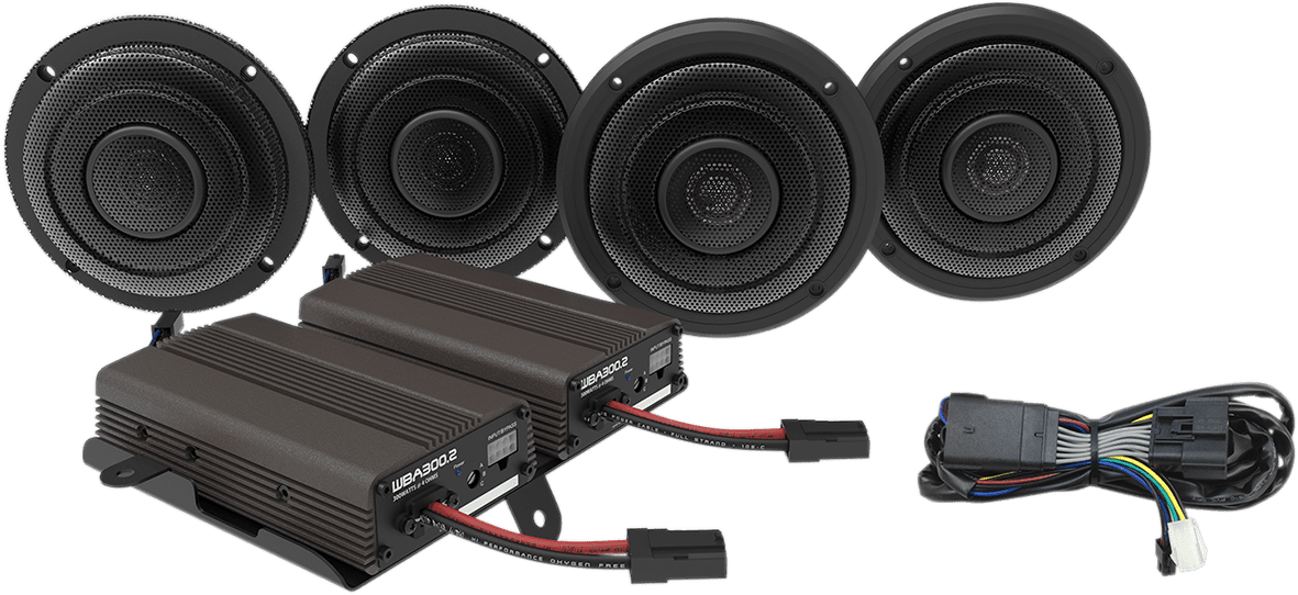 Ultra Front & Rear Speaker Kit with 600w Amp