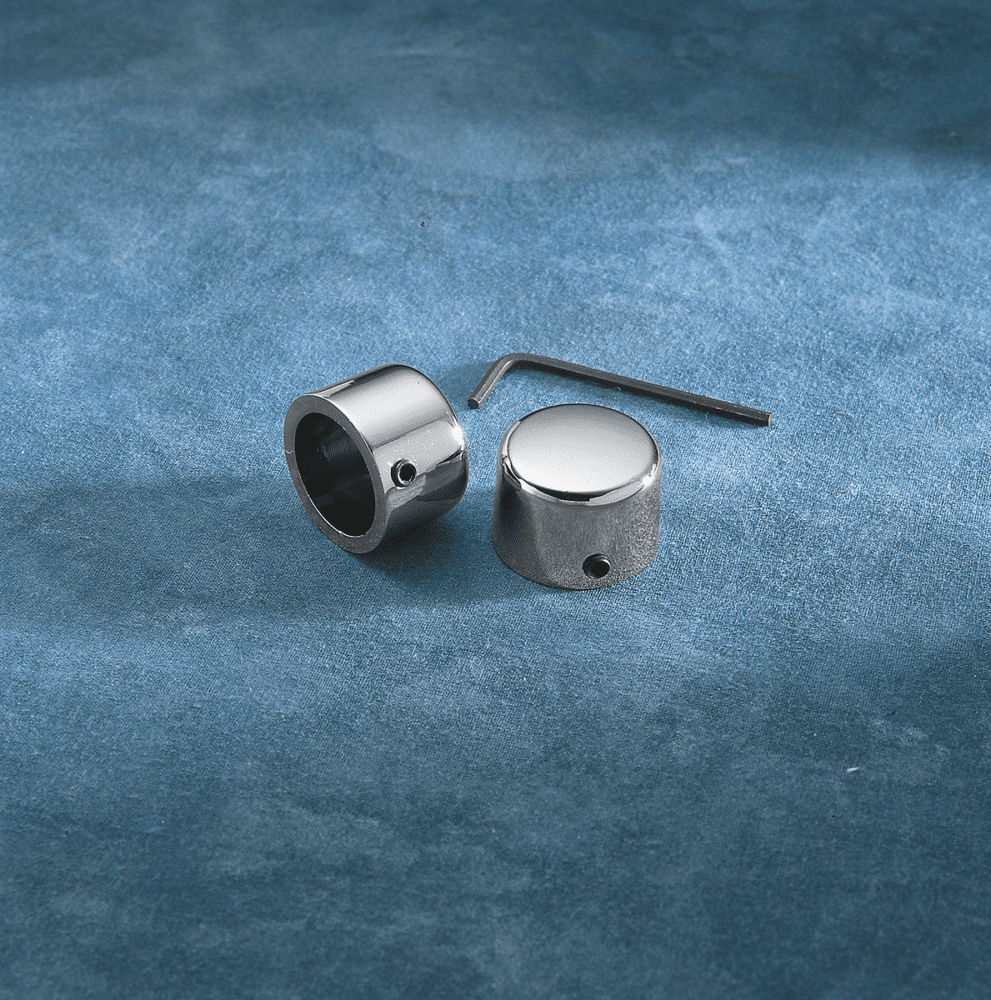 Chrome Handlebar Riser Bolt Caps