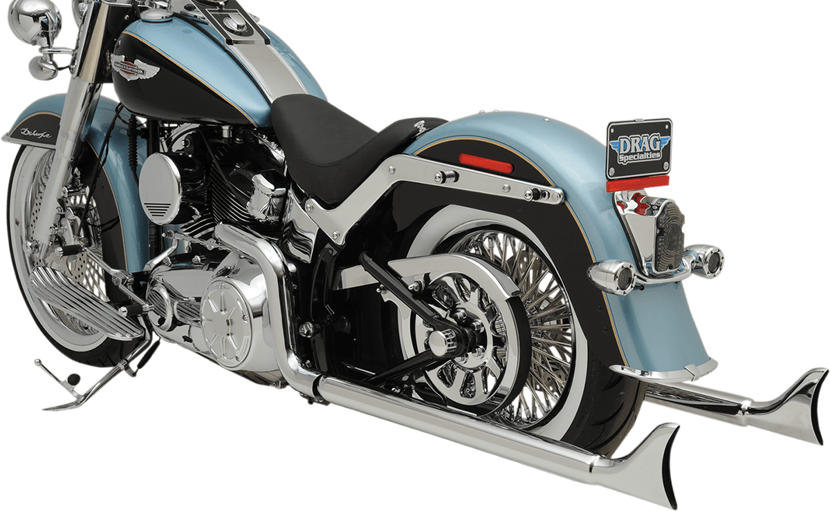 Fishtail True Dual Exhaust System — without Baffles