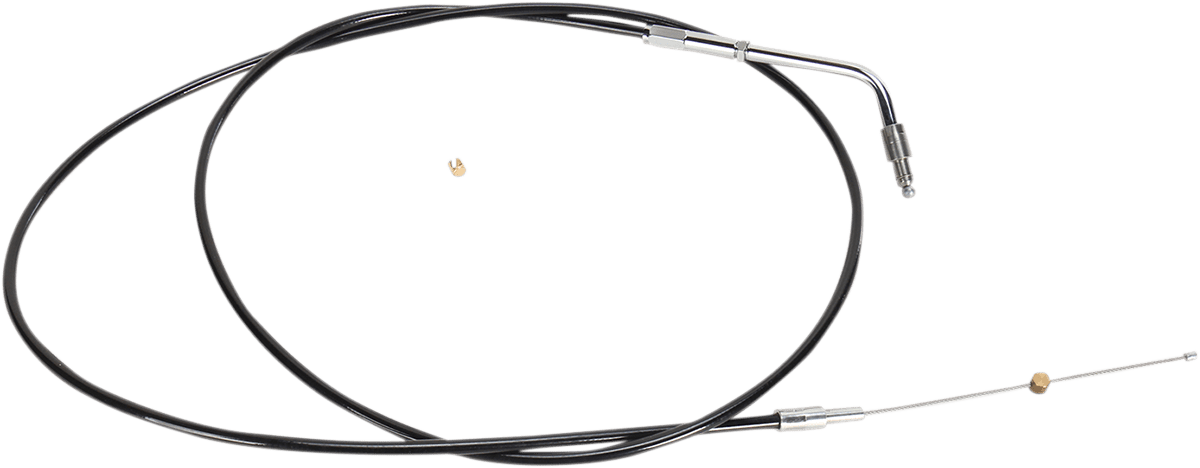 Black Vinyl Braided Handlebar Throttle Cable