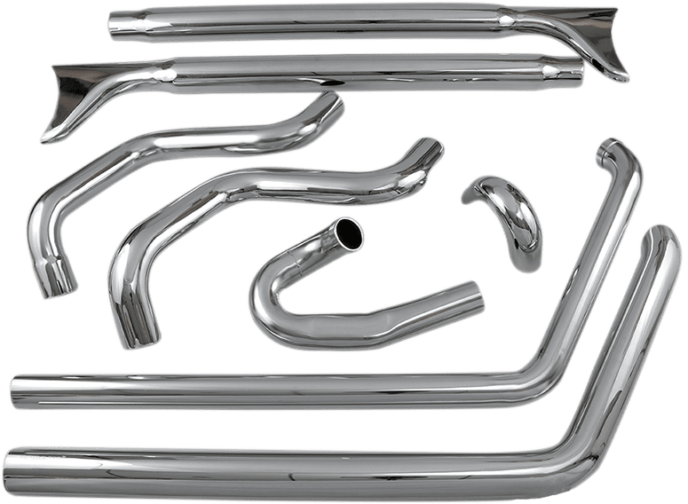 Fishtail True Dual Exhaust System — without Baffles
