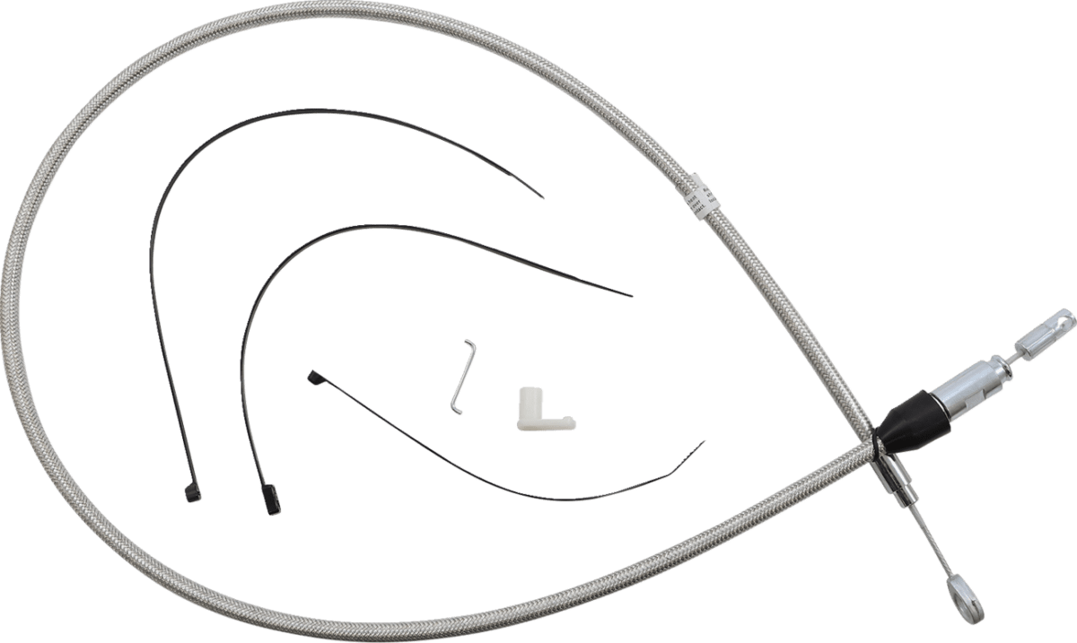 Polished Stainless Quick Connect Upper Clutch Cable