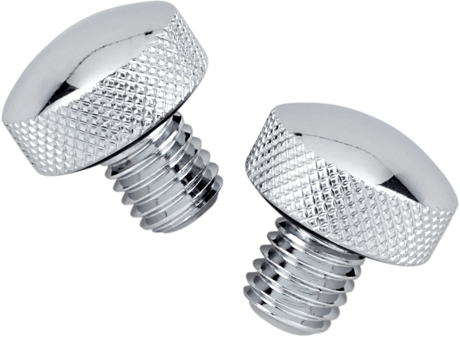 Chrome Knurled Bolt Kit for Softail Seat