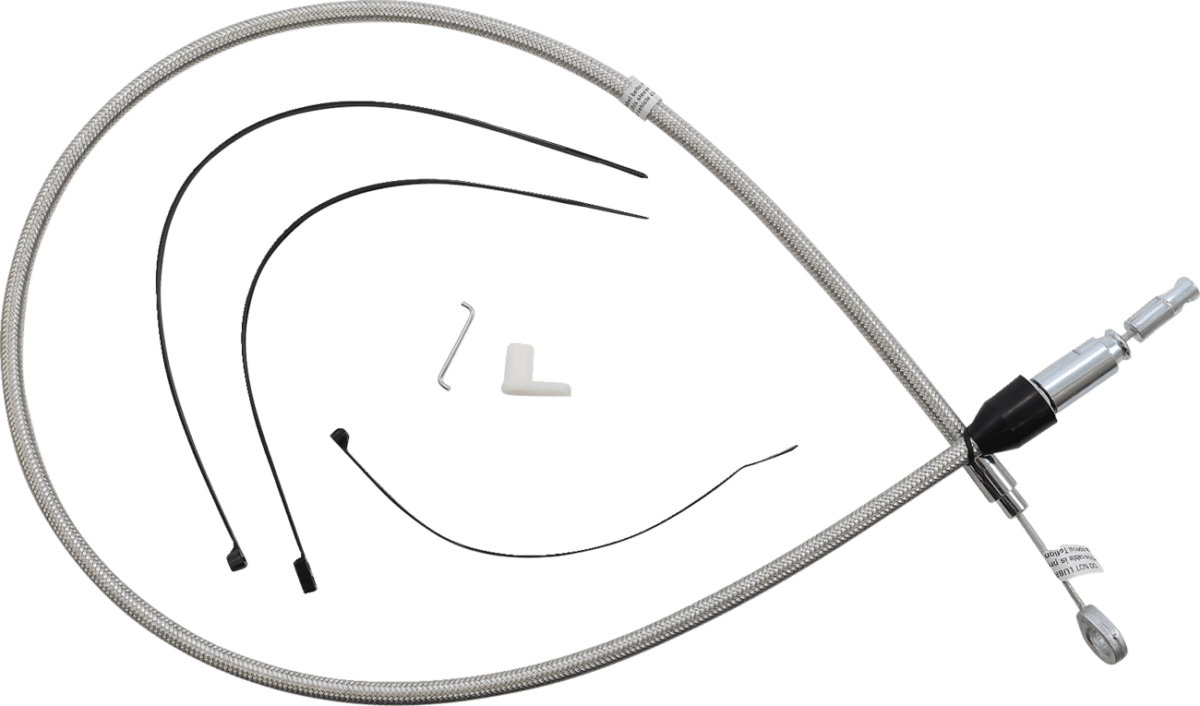 Polished Stainless Quick Connect Upper Clutch Cable