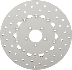 Polished Stainless Steel Drilled Brake Rotor