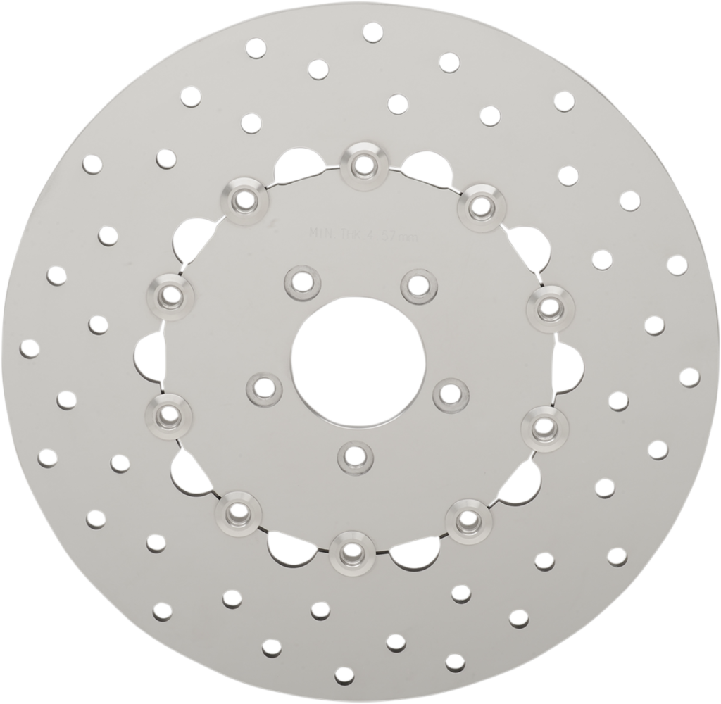 Polished Stainless Steel Drilled Brake Rotor
