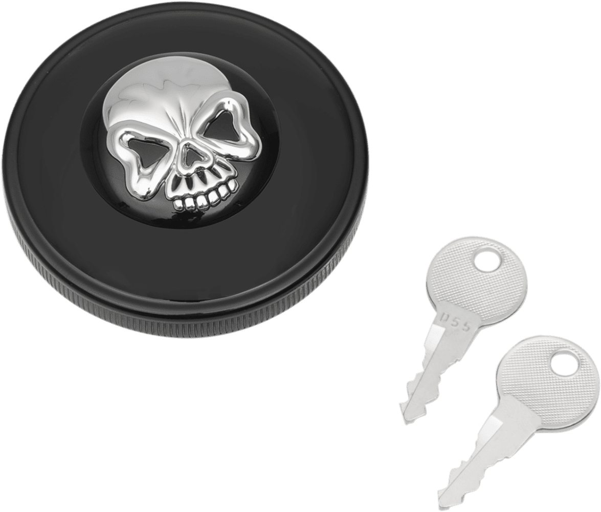 Screw-In Locking Skull Gas Cap