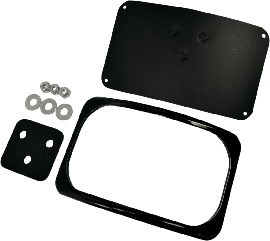 Small Radius Three-Bolt Style License Plate Mount Assembly