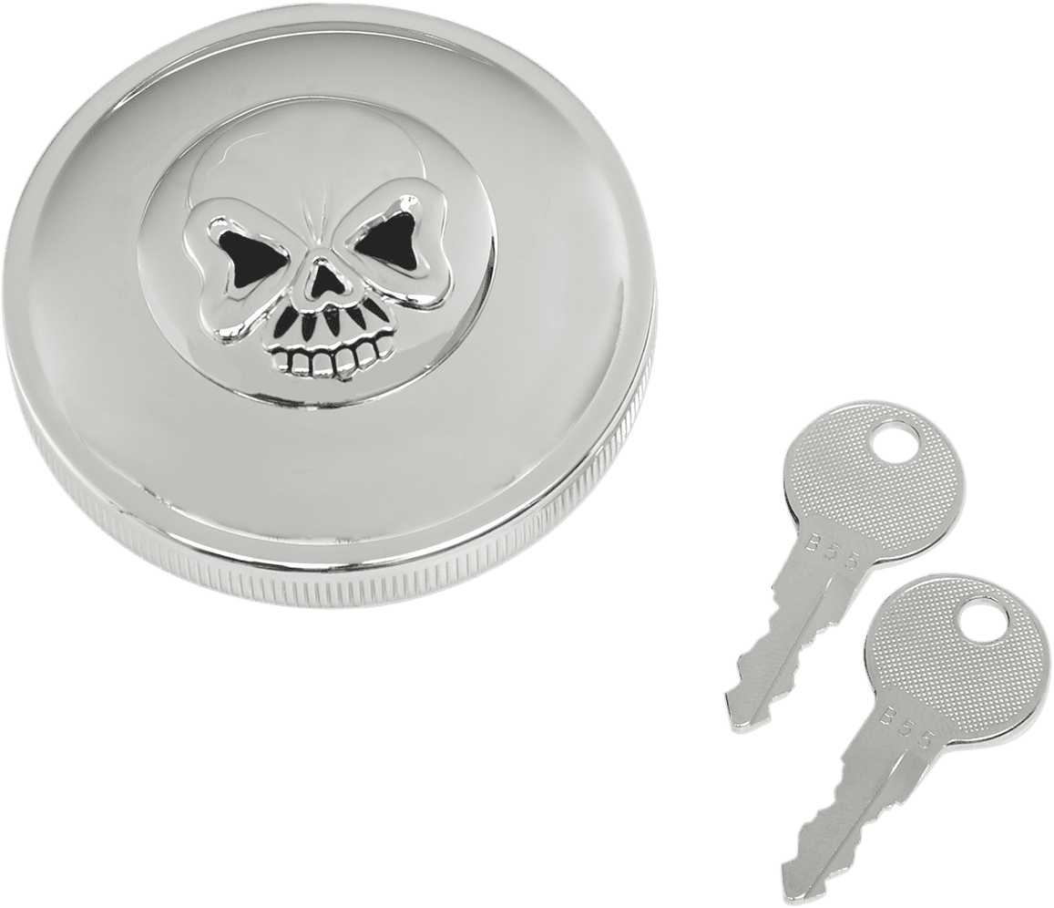 Screw-In Locking Skull Gas Cap