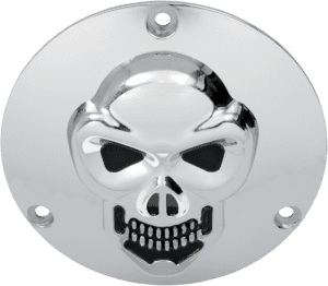 Chrome 3-D Skull Derby Cover