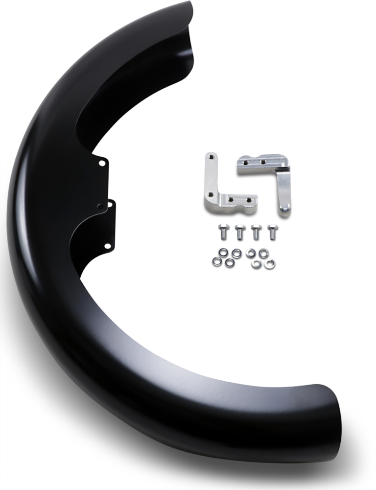 Hugger Front Fender with Mounting Blocks for Softail/Dyna