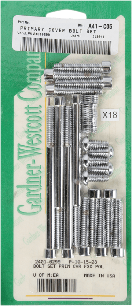 Primary and Derby Cover Bolt Kit