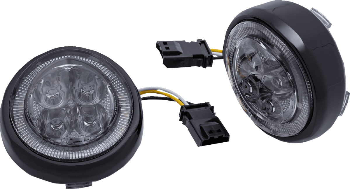 LED Lighted Fang&reg; Front Signal Light Inserts with Bezel