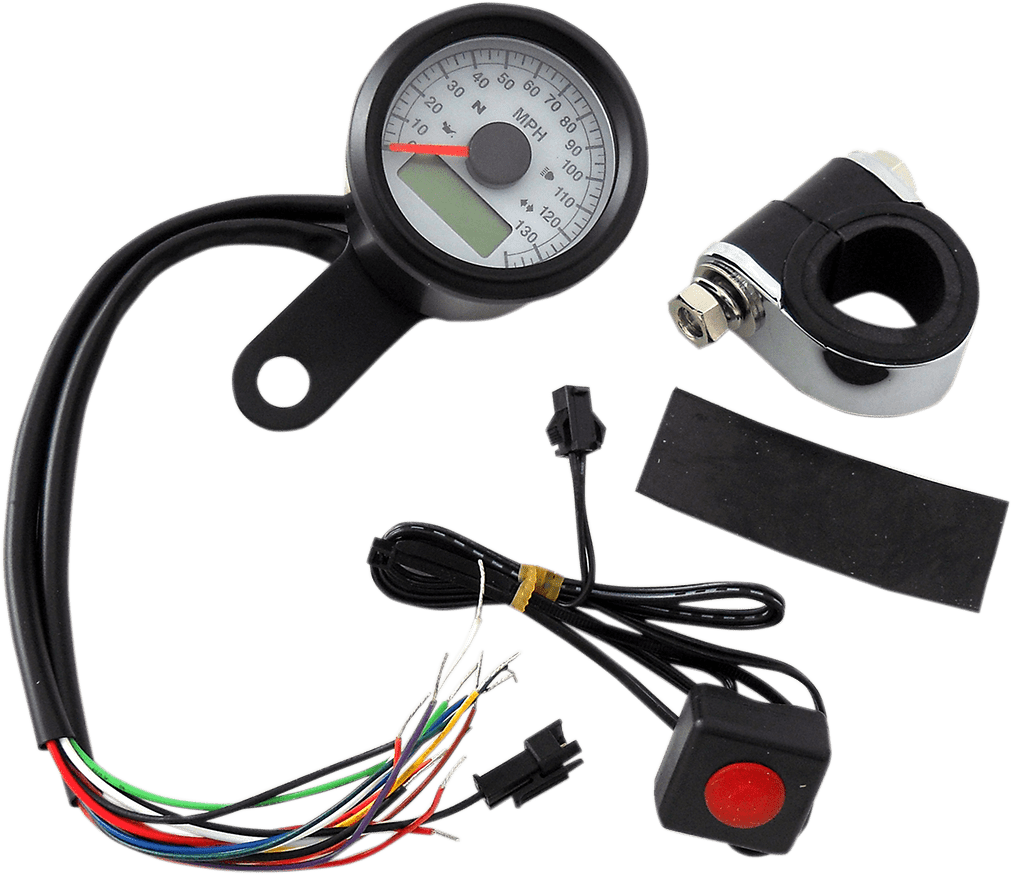 1-7/8" Programmable Imperial Speedometer with Indicator Lights
