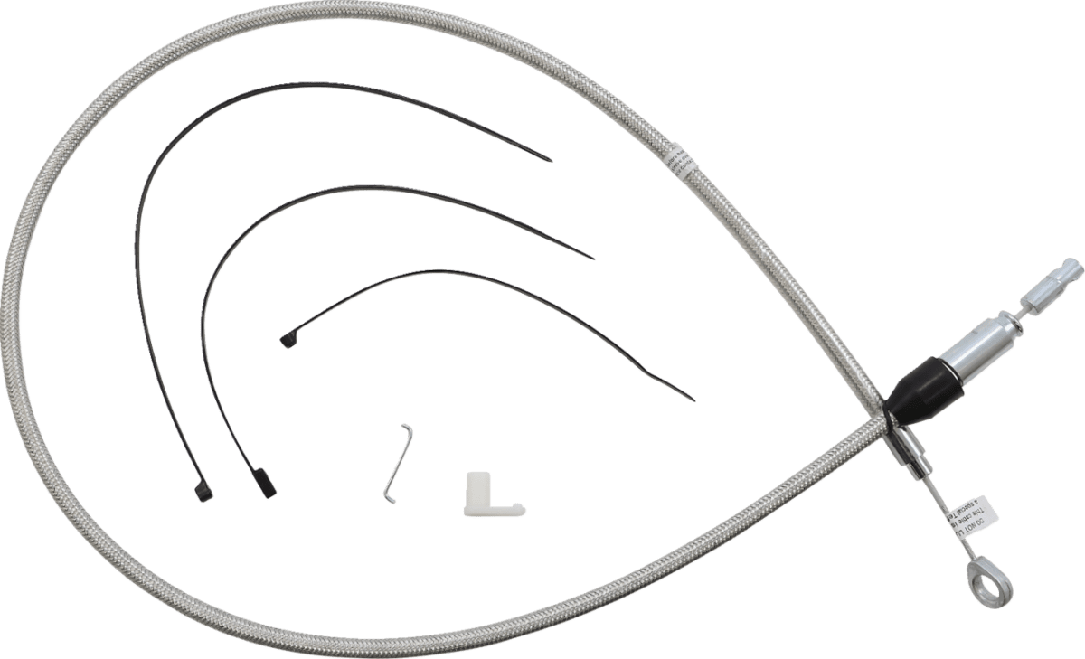 Polished Stainless Quick Connect Upper Clutch Cable