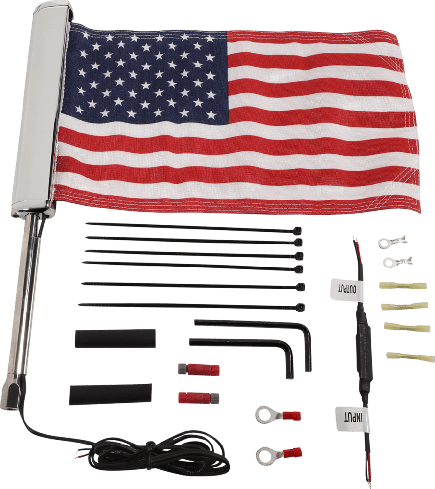 LED Lighted Flagpole with American Flag