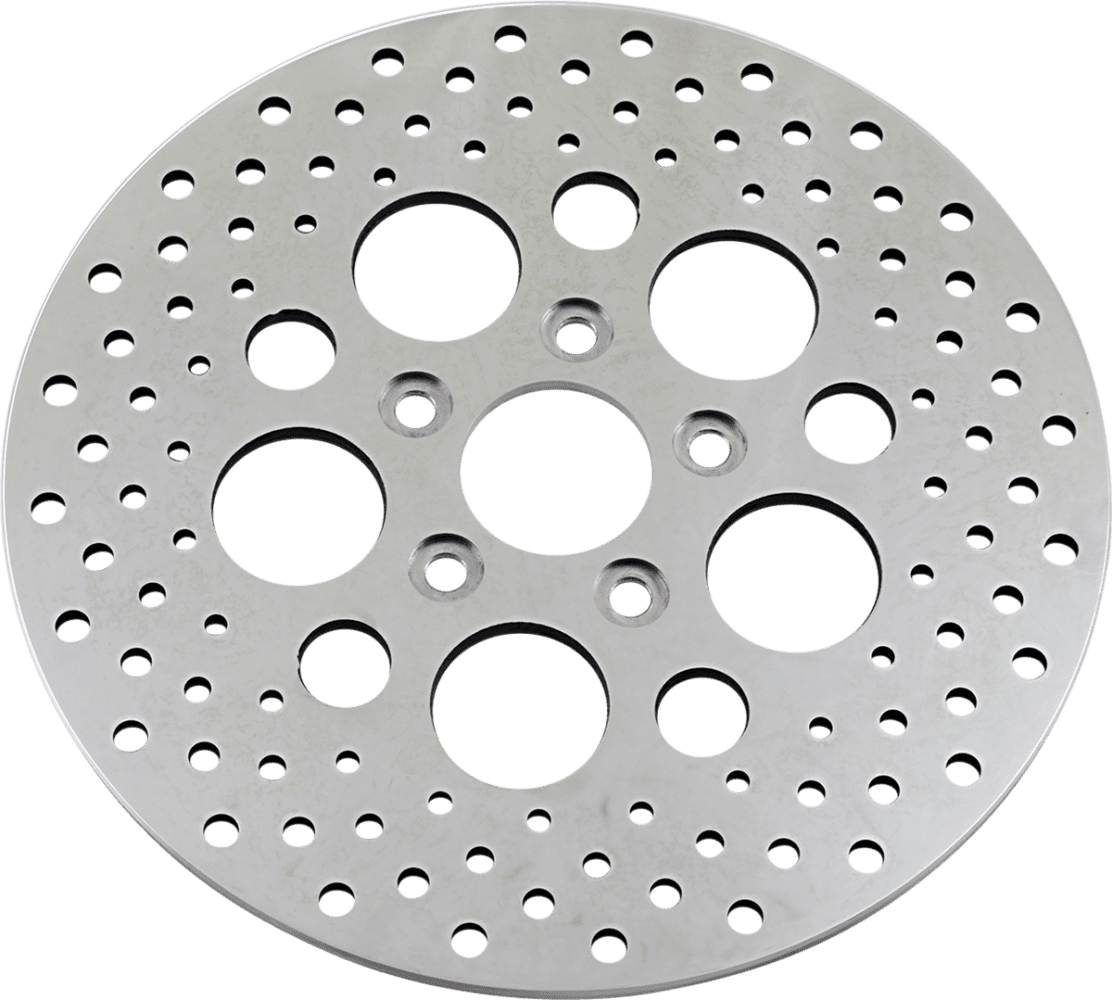 Polished Stainless Steel Drilled Brake Rotor