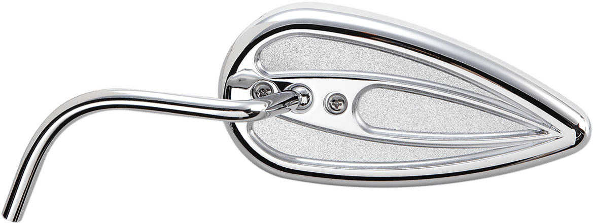 Teardrop Mirror with Steel Stem