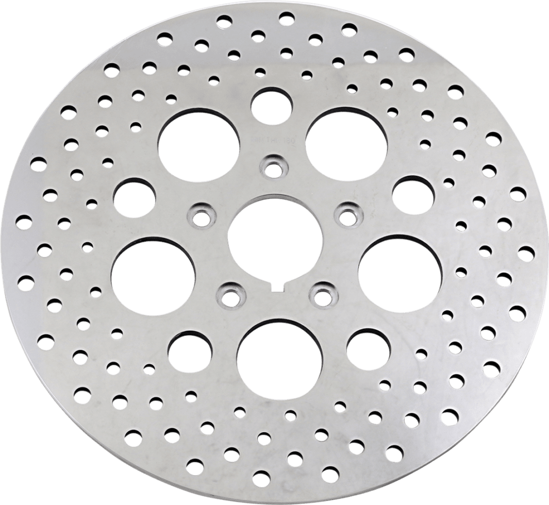 Polished Stainless Steel Drilled Brake Rotor