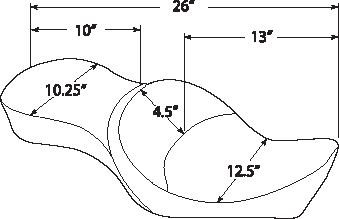 Low-Profile Double Bucket 2-Up Vinyl Seat