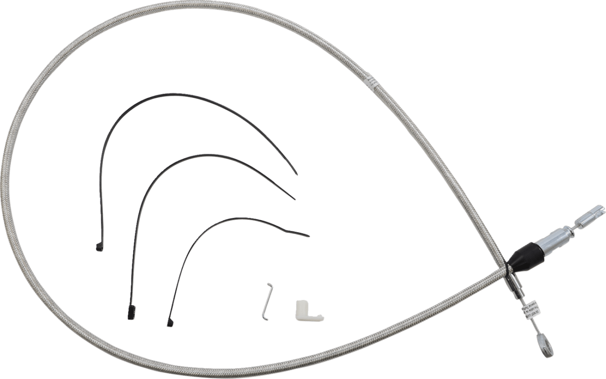 Polished Stainless Quick Connect Upper Clutch Cable