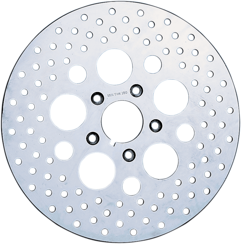Polished Stainless Steel Drilled Brake Rotor