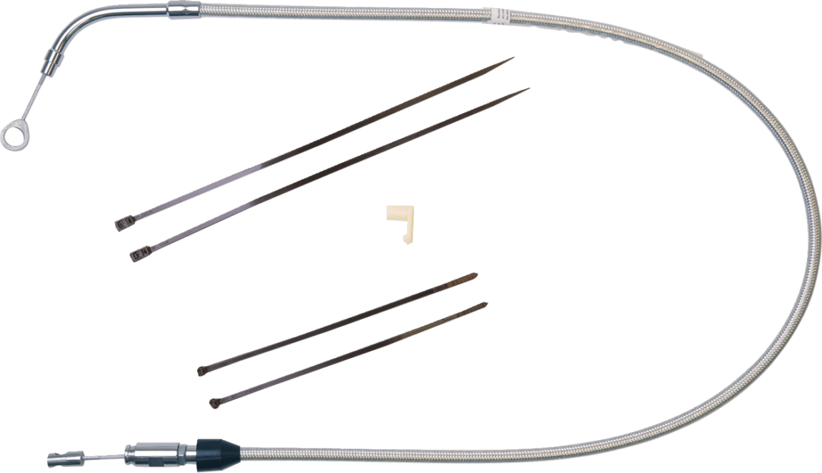 Polished Stainless Quick Connect Upper Clutch Cable